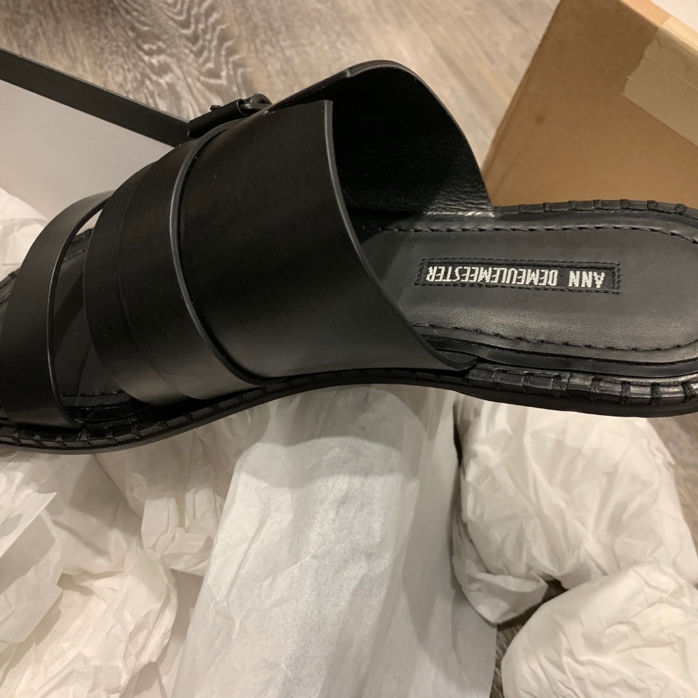 ANN DEMEULEMEESTER Buckled leather slides EU 39 - Picture 7 of 8